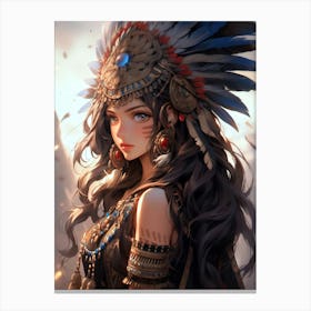 American Warrior Girl 2 Canvas Print