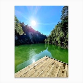 Lake With Green Water Canvas Print