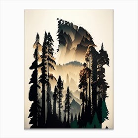 Sequoia National Park United States Of America Cut Out Paper Canvas Print