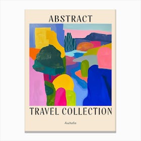 Abstract Travel Collection Poster Australia 6 Canvas Print