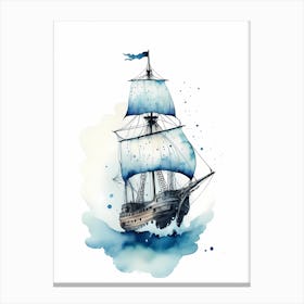 Sailing Ships Watercolor Painting (13) Canvas Print