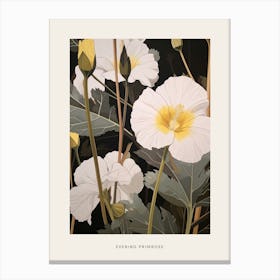Flower Illustration Evening Primrose 3 Poster Canvas Print