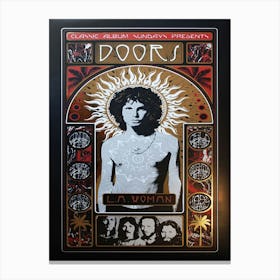 Jim Morrison Collage Poster Canvas Print