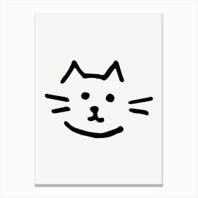 Doodle Cat Cute Illustration Canvas Print