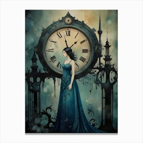 Clock Girl Canvas Print