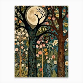 William Morris Moonlight In The Forest 14 Canvas Print