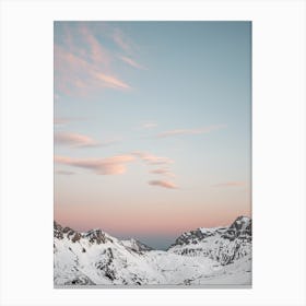 Pastel Mountain Landscape Canvas Print