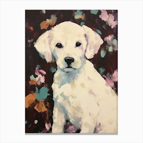 A Poodle Dog Painting, Impressionist 2 Canvas Print