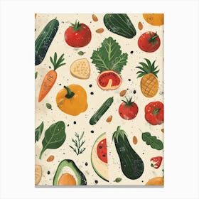 Fruits and vegetables 1 Canvas Print