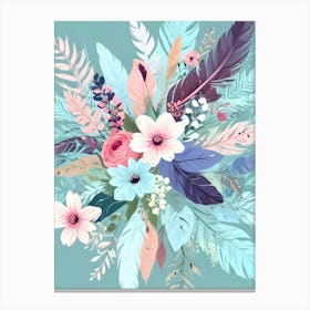 Powder Blue Blossom Canvas Print