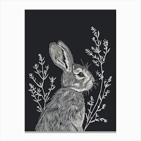 Chinchilla Rabbit Minimalist Illustration 4 Canvas Print