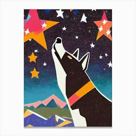 Stargazing Dog Canvas Print