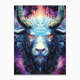 Horned Bull Canvas Print