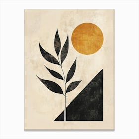 Sun And Tree Canvas Print