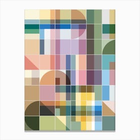 Geometric Colorful Tiles Canvas Print