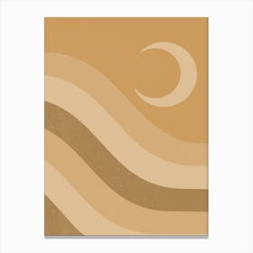 Abstract Moon Stripes Canvas Print