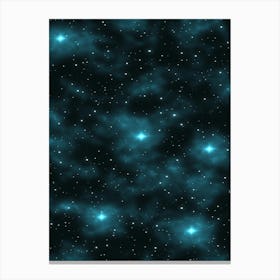 Blue Starry Sky Canvas Print