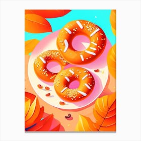 Cinnamon Sugar Donuts Dessert Pop Matisse 2 Flower Canvas Print
