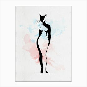 Cat Woman Canvas Print