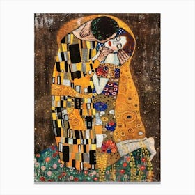the Kiss By Gustav Klimt 1 Canvas Print