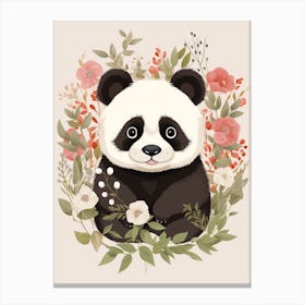Baby Animal Illustration  Panda 1 Canvas Print