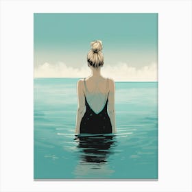 Girl In The Water 1 Canvas Print