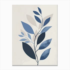 Blue Leaves Canvas Print 4 Canvas Print