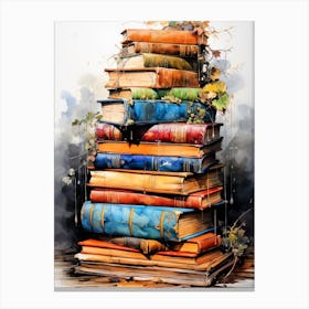 Stack Of Books book poster Canvas Print