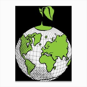 Globe Earth World Planet Science World Map Canvas Print