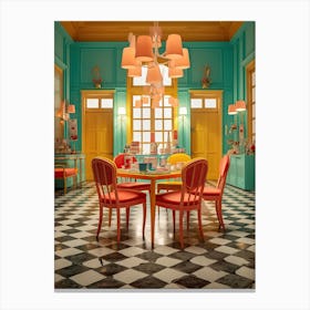 Barbie Retro Home Dining Room Kitsch 6 Canvas Print