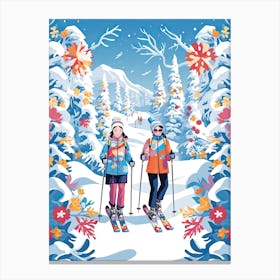 Breckenridge Ski Resort   Colorado Usa, Ski Resort Illustration 1 Canvas Print