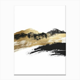 Gold And Black Mountains 2 Canvas Print