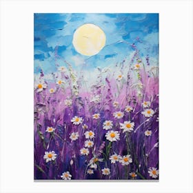 Moonlight Over Daisies Canvas Print