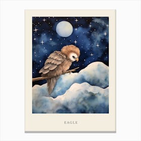 Baby Eagle 1 Sleeping In The Clouds Nursery Poster Canvas Print