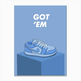 Sneakers Dunk Head Canvas Print