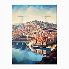Porto, Portugal, Geometric Illustration 1 Canvas Print