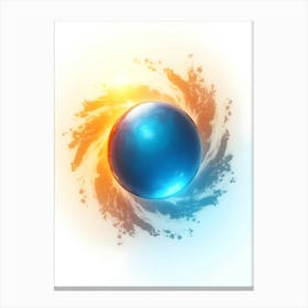 Blue Sphere Canvas Print