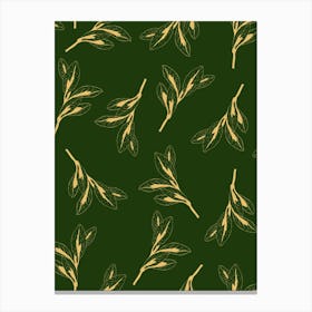 Gold Leaf Pattern Canvas Print