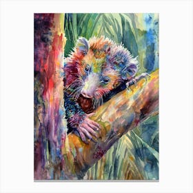 Anteater Colourful Watercolour 3 Canvas Print