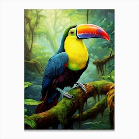 Vivid Canopy: Keel-billed Toucan Wall Print Canvas Print