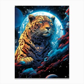 Leopard In Space Canvas Print