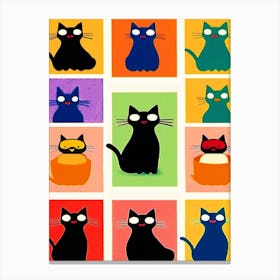 Collage Of Cats Canvas Print