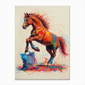 Horse Jumping Canvas Print