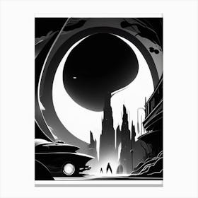 Plasma Noir Comic Space Canvas Print