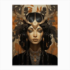 Ebony And Gold Canvas Print