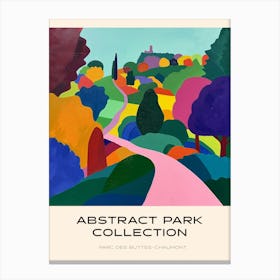 Abstract Park Collection Poster Parc Des Buttes Chaumont Paris 3 Canvas Print