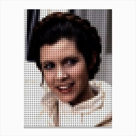 Carrie Fisher In Style Dots Canvas Print