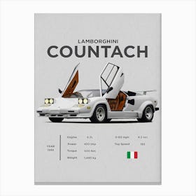 Lamborghini Countach 1 Canvas Print