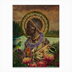 African Tribe Lady Canvas Print