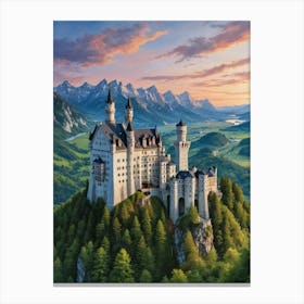 Neuschwanstein Bavaria Germany Canvas Print